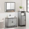 vidaXL Bathroom Furniture Set Grey Sonoma Engineered wood, metal, glass