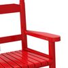 vidaXL Rocking Chair Red Poplar Wood Small Rocking Chair Rectangular
