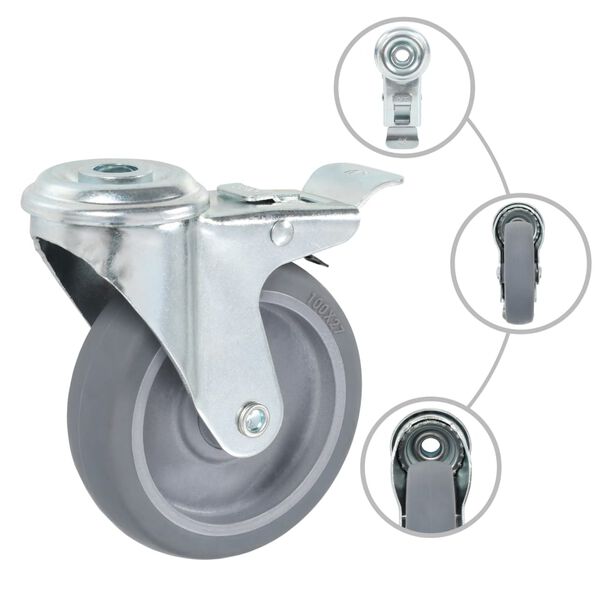 vidaXL 32 pcs Bolt Hole Swivel Casters 3.94 " (8x143427)