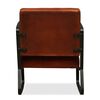 vidaXL Lounge Chair Brown Goat Leather, Steel Standard Industrial