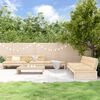 vidaXL Garden Lounge Set Beige, Natural Wood