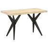 vidaXL Dining Table Natural mango wood Solid mango wood, powder-coated steel