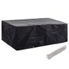 vidaXL Garden Furniture Cover Set of 2 Black Polyethylene
