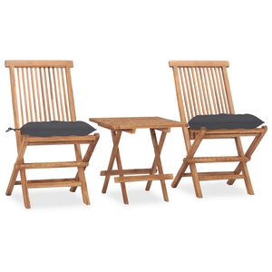 vidaXL Outdoor Dining Set Teak Teak wood Medium Foldable