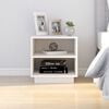 vidaXL Bedside Cabinet White Solid pinewood Standard Bedside Cabinet