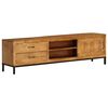 vidaXL TV Stand Mango wood Solid mango wood 55.1 x 11.8 x 15.7 in