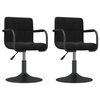 vidaXL Swivel Dining Chair Set of 2 Black