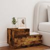 vidaXL Bedside Cabinet Smoked Oak Engineered Wood Medium Nightstand