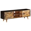 vidaXL TV Cabinet Brown Solid Mango Wood Medium TV Cabinet Rectangular