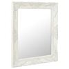 vidaXL Wall Mirror White Wood, glass, engineered wood 19.7 x 23.6 in