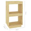vidaXL Book Cabinet Natural Solid Pinewood 15.7x13.8x28.0 in