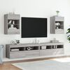 vidaXL TV Wall Cabinet Grey Sonoma Engineered wood Compact Modern