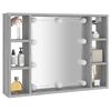 vidaXL Mirror Cabinet Gray Sonoma Engineered Wood, Acrylic Medium