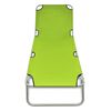 vidaXL Sun Lounger Apple Green Polyester One Size Foldable Sun Lounger