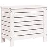 vidaXL Garden Footstool White Solid Pine Wood Compact Modular