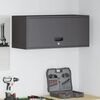 vidaXL Wall Cabinet for Garage with Gas-lift Door Black