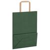 vidaXL Paper Bags 250 pcs with Handles Green 21x11x28 cm