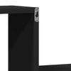 vidaXL Wall Shelf Set of 2 Black Engineered wood