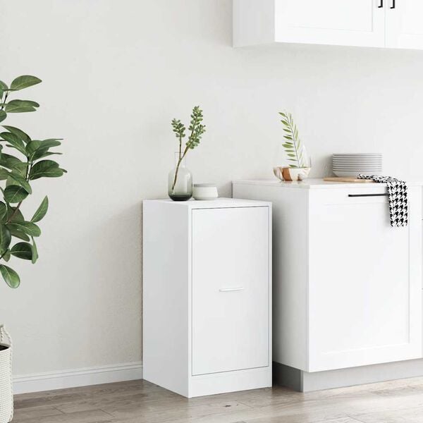 vidaXL Apothecary Cabinet White Engineered wood Medium