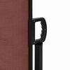 vidaXL Retractable Side Awning Brown Polyester, Steel, Aluminum