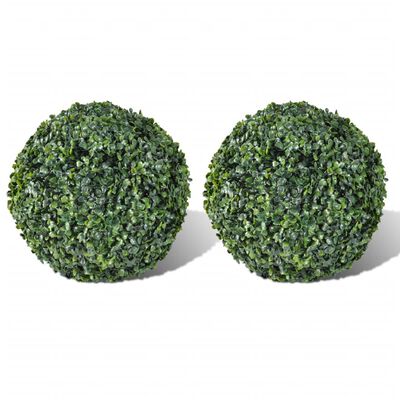 Boxwood Ball Artificial Leaf Topiary Ball 10.6" 2 pcs