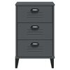 vidaXL Bedside Table Anthracite Grey Engineered Wood, Plastic Medium