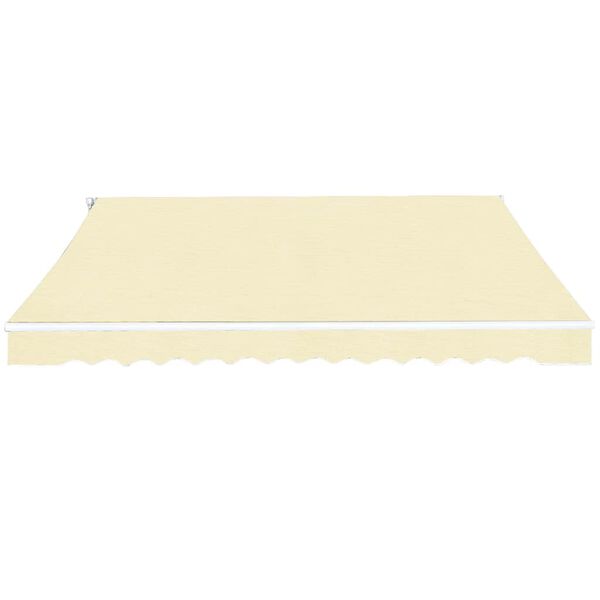 vidaXL Awning Cream Aluminum, Polyester Large Foldable Awning