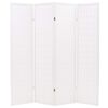 vidaXL Folding 4-Panel Room Divider Japanese Style 63"x66.9" White