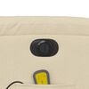 vidaXL Electric Stand Up Massage Recliner Chair Cream