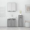 vidaXL Bathroom Furniture Set Grey sonoma Engineered wood, glass Large