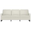 vidaXL 3-seater Sofa Cream Velvet, metal, foam 70.9 in wide