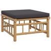 vidaXL Garden Lounge Set Dark Grey Bamboo Large Modular