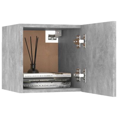 vidaXL Bedside Cabinet Concrete Gray 12"x11.8"x11.8" Engineered Wood
