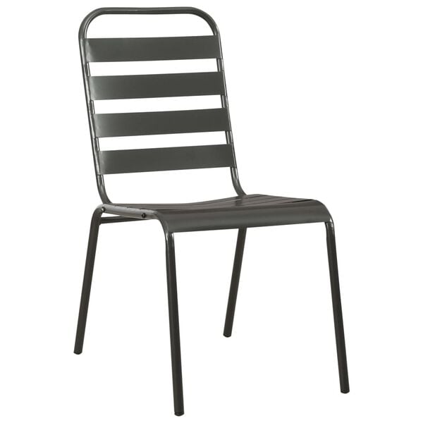 vidaXL Dining Set Dark Grey E-coated and powder-coated steel Medium