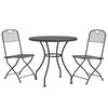 vidaXL Garden Dining Set Anthracite Expanded metal mesh with e-coating