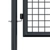 vidaXL Mesh Garden Gate Galvanised Steel 39.4x49.2" Grey
