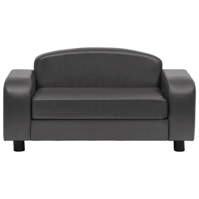 vidaXL Dog Sofa Dark Gray 31.5"x19.7"x15.7" Faux Leather