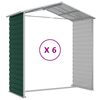 vidaXL Garden Shed Green Galvanized Steel Large Garden Shed