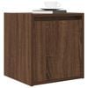 vidaXL Wall-mounted Bedside Cabinet Brown oak Engineered wood Medium