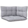 vidaXL Garden Lounge Set Grey Solid pine wood, fabric (100% polyester)