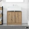 vidaXL Bathroom Cabinet with Door Artisan Oak 24.80 x 11.42 x 21.65 in