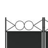 vidaXL 6-Panel Room Divider Black 94.5"x78.7" Fabric
