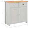 vidaXL Sideboard Grey Engineered wood with melamine Medium Sideboard