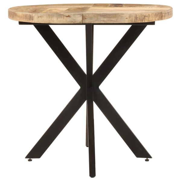 vidaXL Dining Table Natural Wood and Black