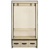 vidaXL Wardrobe Cream Non-woven fabric, Iron 34.3 x 19.3 x 62.6 in