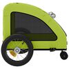 vidaXL Pet Bike Trailer Green Oxford Fabric, Iron, PVC Small Collapsible