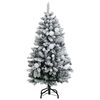 vidaXL Artificial Hinged Christmas Tree 150 LEDs & Ball Set 59.1"