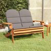 vidaXL Garden Bench Brown and dark grey Solid Acacia wood and polyester