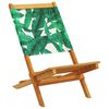 vidaXL Garden Chair Set of 2 Green leaf