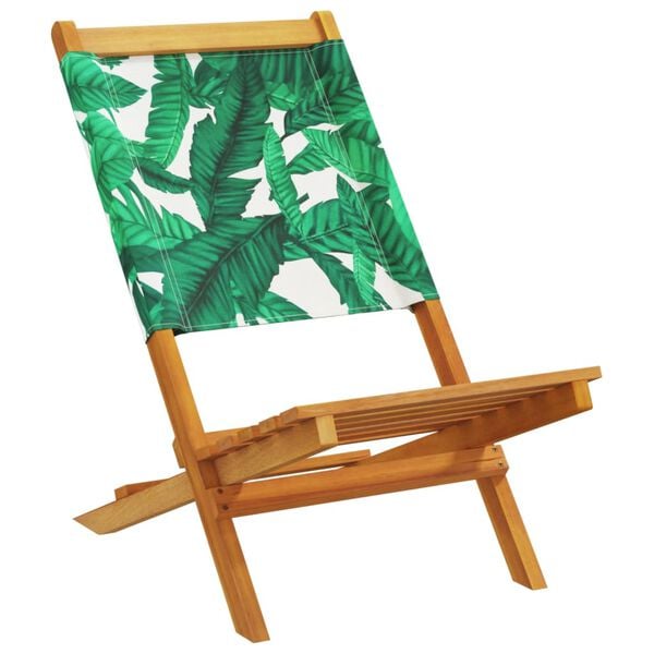 vidaXL Garden Chair Set of 2 Green leaf